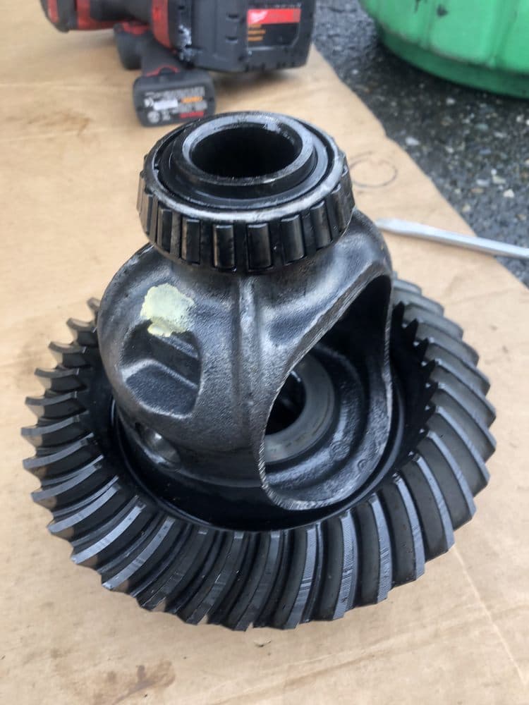 Differential ring gear during drivetrain service at American & Import Automotive, Mount Vernon